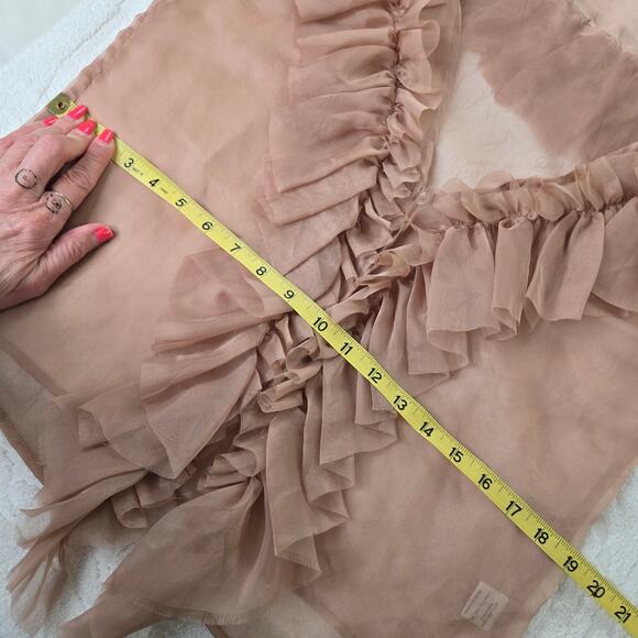 Fashion Nova Sweet Temptations Sheer Ruffle Balloon sleeve 90s Top Medium Rose - Picture 12 of 17